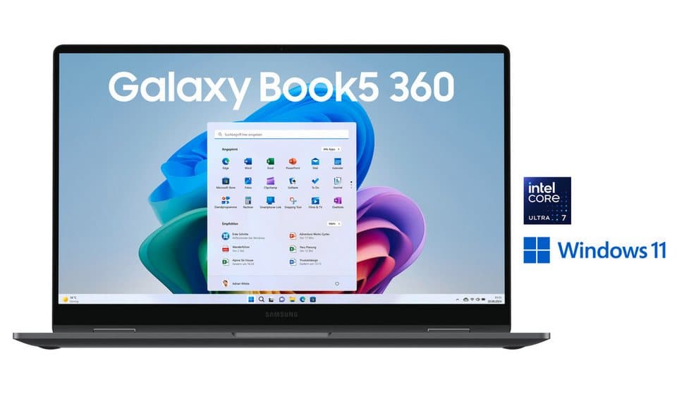 Samsung Galaxy Book5 360 15,6'' (NP750Q) Ultra7 16 GB + 512 GB Convertible Notebook (39,6 cm/15,6 Zoll, Intel Core Ultra 7, ARC, 16 GB, 512 GB SSD) - Thumbnail 2