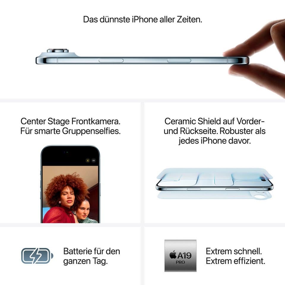 Apple iPhone Air Smartphone (16,6 cm/6,5 Zoll, 512 GB Speicherplatz, 48 MP Kamera) - Thumbnail 6