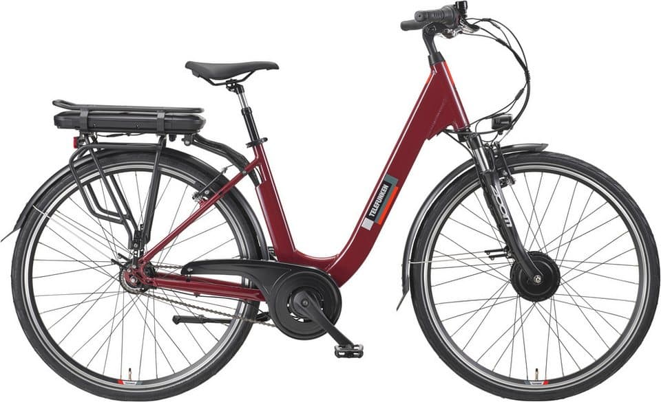 Telefunken E-Bike Cityrad Multitalent RC845, 7 Gang Shimano, Nabenschaltung, Frontmotor, 468 Wh, (28 Zoll, Straßenzulassung, ca. 100 km Reichweite), Pedelec, Elektrofahrrad für Herren u. Damen, tiefer Einstieg - Thumbnail 2