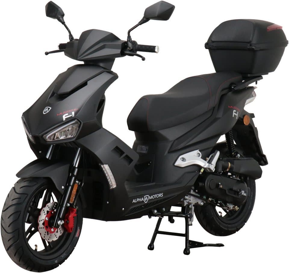Alpha Motors Motorroller Mustang FI, 50 ccm, 45 km/h, Euro 5, (Set, mit Topcase), mit USB-Anschluss und Lenkerschloss, sportliches Design - Thumbnail 2