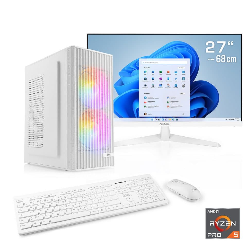 CSL Spectrum V24577 PC-Komplettsystem (27", AMD Ryzen 5 Pro 5655G, AMD Ryzen 5 PRO, 32 GB RAM, 1000 GB SSD) - Bild 1