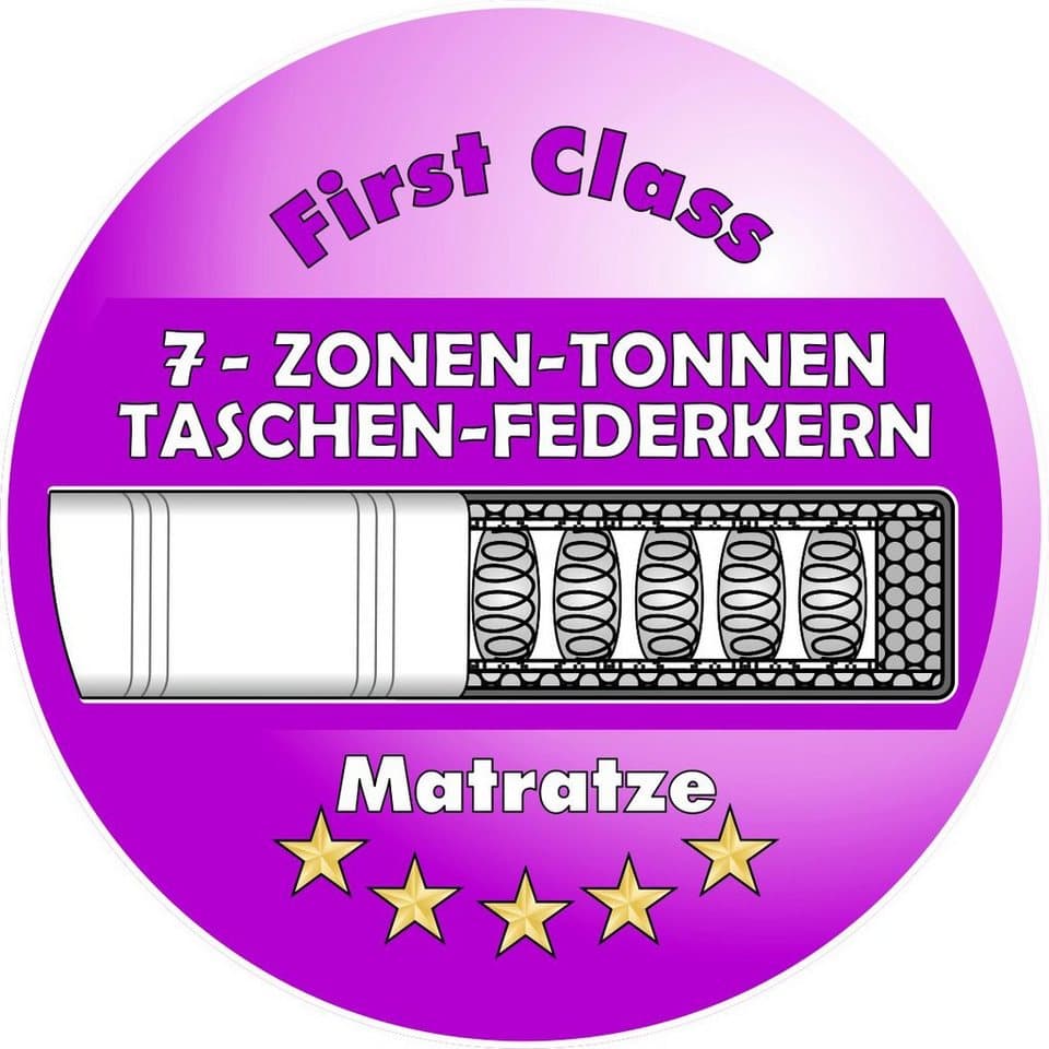 Jockenhöfer Gruppe Boxspringbett Bella erhältlich in 140 & 180cm Breite, mit Kaltschaum-Topper und Rauchglas-Steinen - Thumbnail 6
