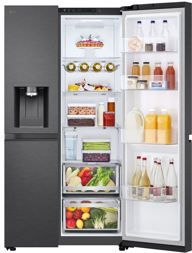 LG Side-by-Side GSLE81EPBD, 179 cm hoch, 91,3 cm breit, Wasser-/Eis-/Crushed Ice-Spender, Wassertank, Door Cooling+ - Thumbnail 3