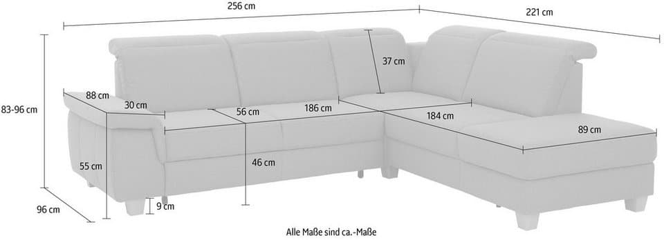 Home affaire Ecksofa Dalia L-Form, mit Federkernpolsterung, wahlweise mit Schlaffunktion, Bettkasten - Thumbnail 9