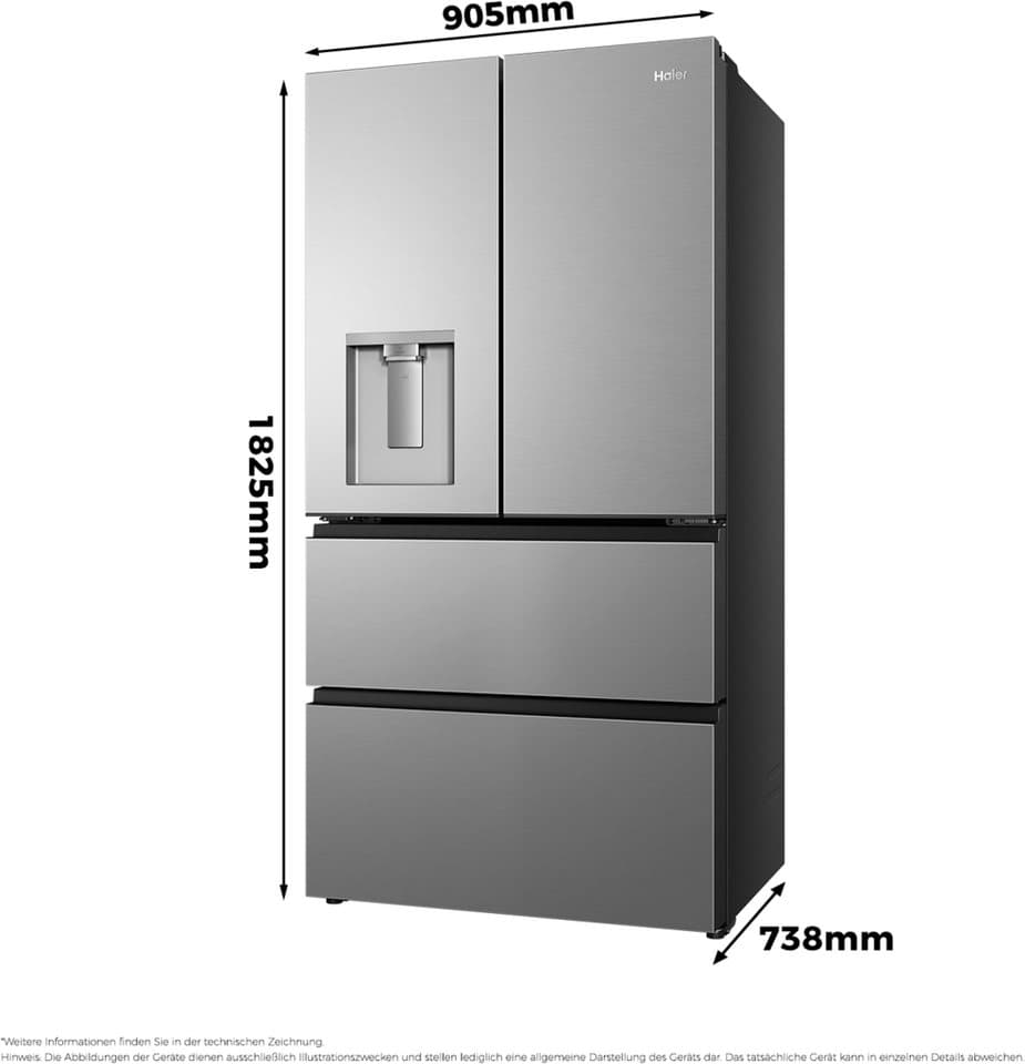 Haier Multi Door Horizon Collection HFR59F18CWMM, 182,5 cm hoch, 90,5 cm breit, Wasserdispenser mit Tank - Thumbnail 25