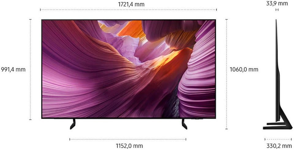 Samsung GQ77S85FAE OLED-Fernseher (194 cm/77 Zoll, 4K Ultra HD, Smart-TV, HDR Pro & Glare Free, Dolby Atmos & AI Sound, Gaming Hub, bis zu 165Hz) - Thumbnail 12