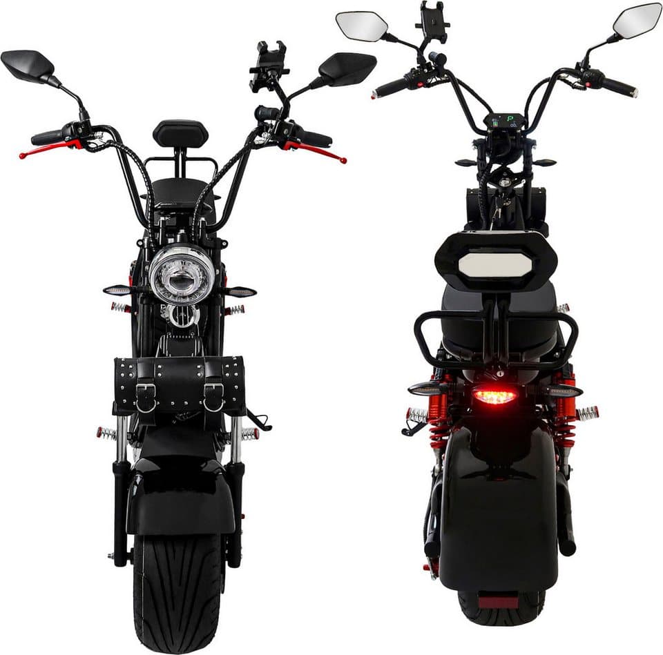 Rolektro E-Motorroller E-Chopper 45, 2 x 60V-25,6Ah Lithium-Akku, 3000 Watt, 3500 W, 45 km/h, bis zu 108 km Reichweite, mit USB-Anschluss und integr. Alarmanlage - Thumbnail 8