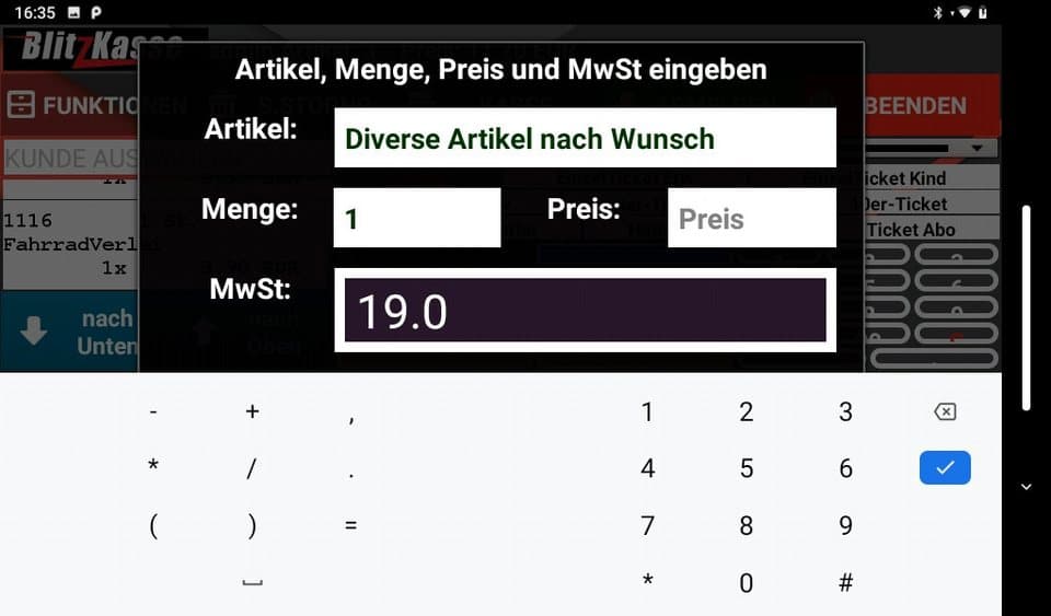 BlitzKasse Kassensystem 15" All-in-ONE Kassensystem für Einzelhandel und Schnellgastronomie - Thumbnail 8