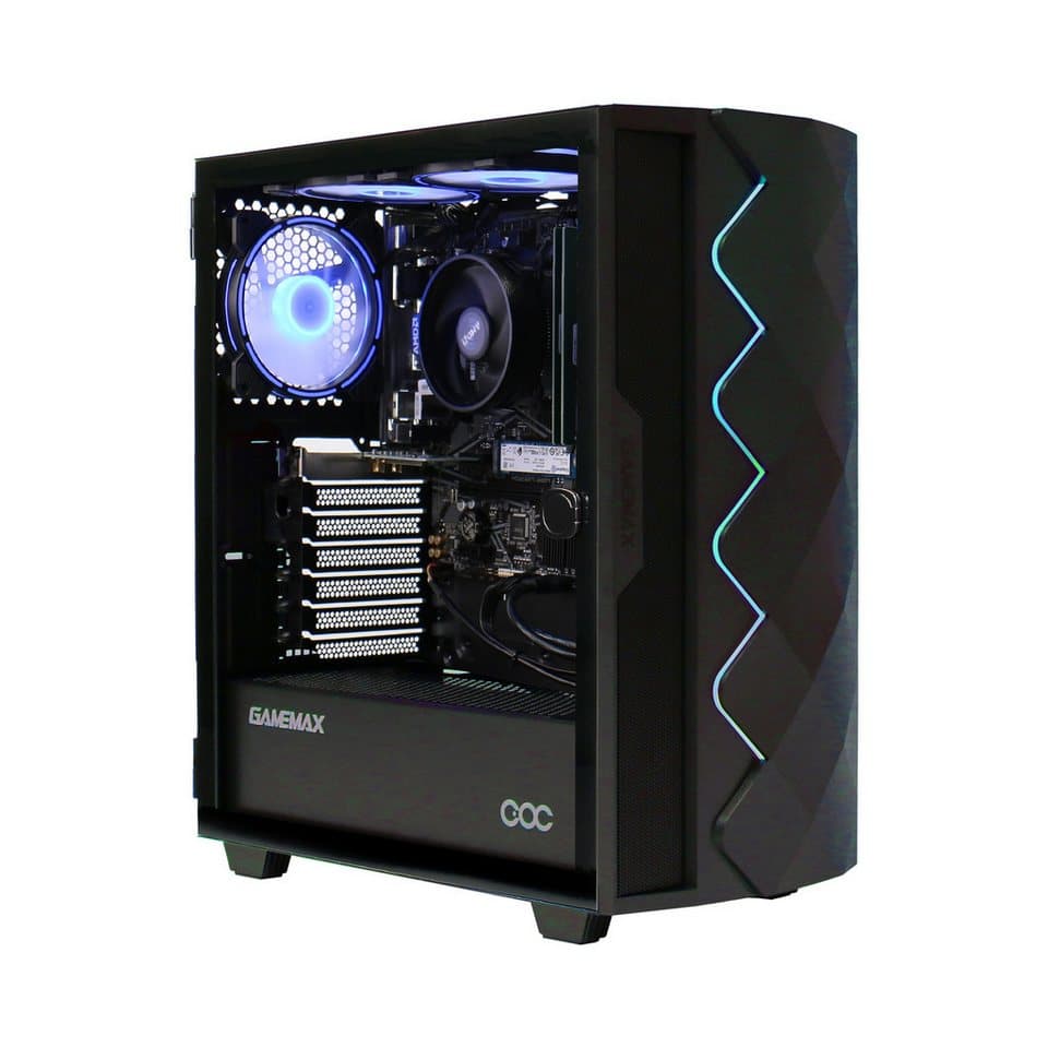 GAMEMAX MegaDeal Diamond BK 2613 Ryzen 5 5600G Radeon Graphics 32GB 1TB SSD PC-Komplettsystem (32", AMD Ryzen 5 5600G, Radeon Graphics on Board, 32 GB RAM, 1000 GB SSD, Windows 11 + MSI MAG 32C6 Curved Monitor, 80cm (32) - Thumbnail 3