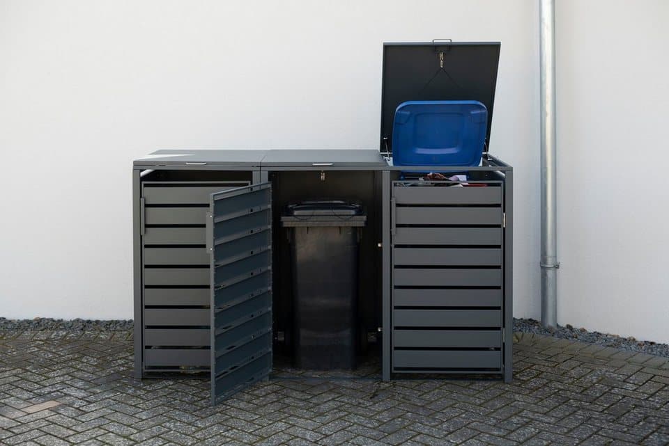 WESTMANN Mülltonnenbox Kubus, Platz für 3x240 L Mülltonnen - Thumbnail 6