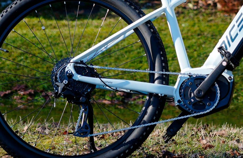 Prophete E-Bike Mountainbike Dice 3.8, 10 Gang Shimano Cues Schaltwerk, Kettenschaltung, Mittelmotor, 540 Wh - Thumbnail 13