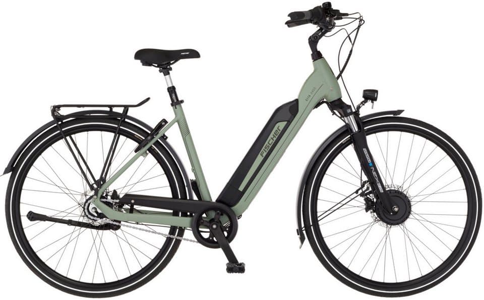 FISCHER Fahrrad E-Bike Cityrad CITA 2403 459 ACTIVE, 7 Gang Shimano NEXUS Schaltwerk, Frontmotor, 459 Wh, (mit Akku-Ladegerät, mit Werkzeug), Pedelec, Elektrofahrrad für Damen und Herren - Bild 1