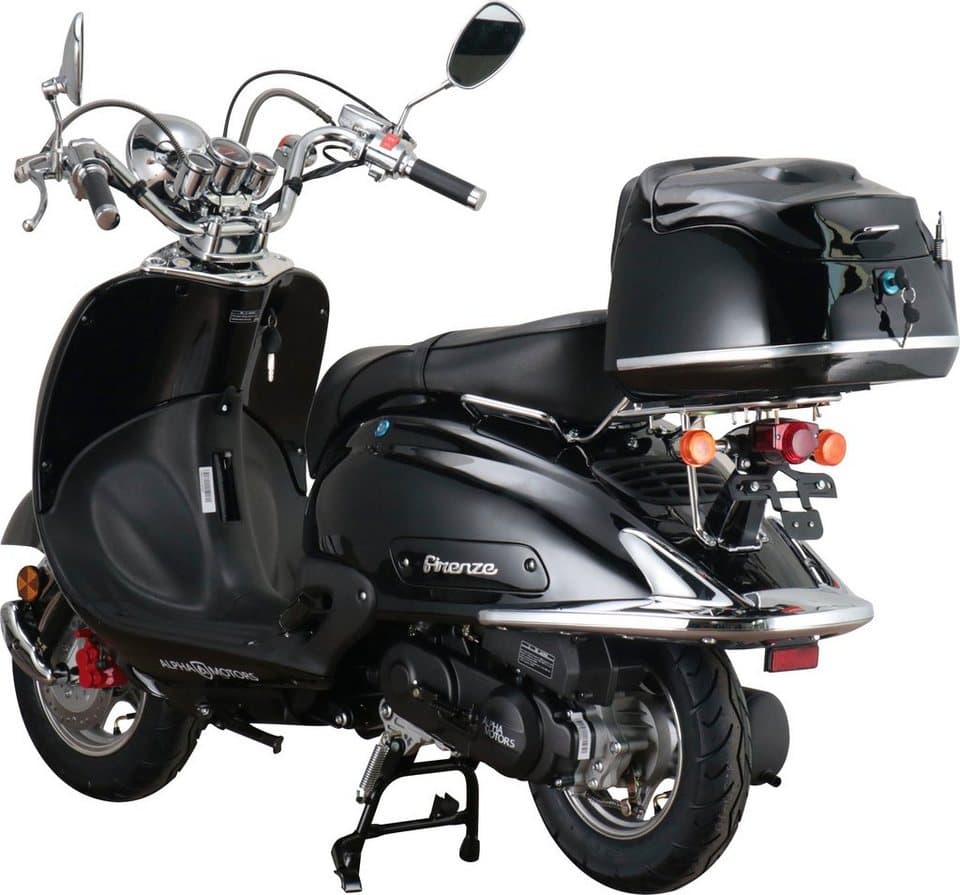 Alpha Motors Motorroller Retro Firenze, 125 ccm, 85 km/h, Euro 5+, (Spar-Set, mit Topcase), mit Lenkerschloss - Thumbnail 3