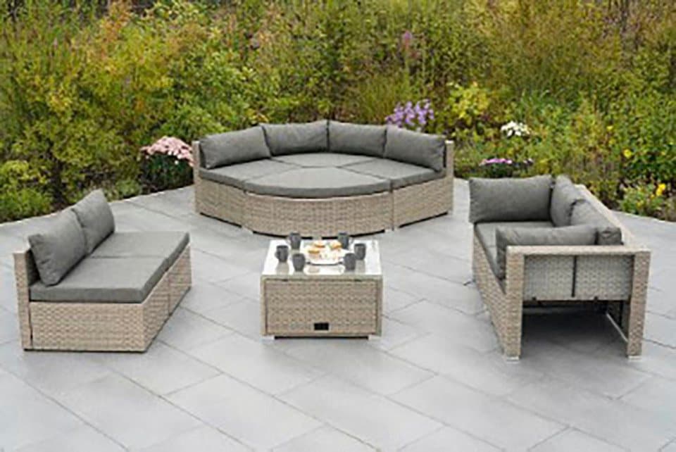 MERXX Gartenlounge-Set Rivello, (23-tlg), inkl. Auflagen, Aufstellmaß BxTxH: 225x225x63 cm - Thumbnail 8