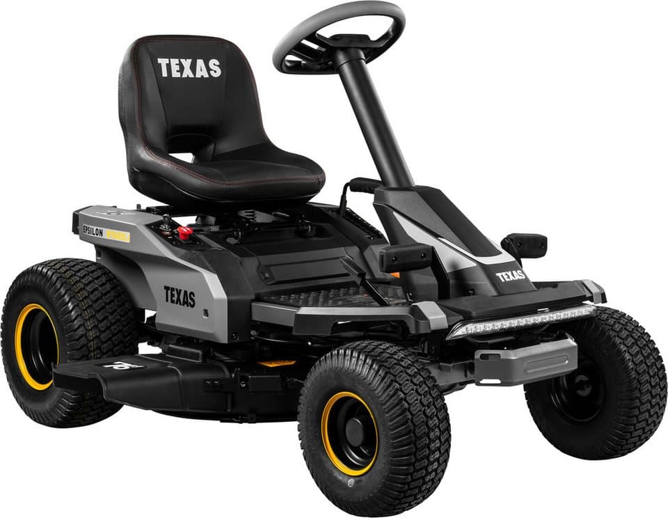 Texas Akku-Rasentraktor Epsilon R7600Li, 76 cm Schnittbreite, inkl. Ladegerät, Mulchstopfen und Seitenauswurf, 72 V Akku, 7 Schnitthöhen - Bild 1