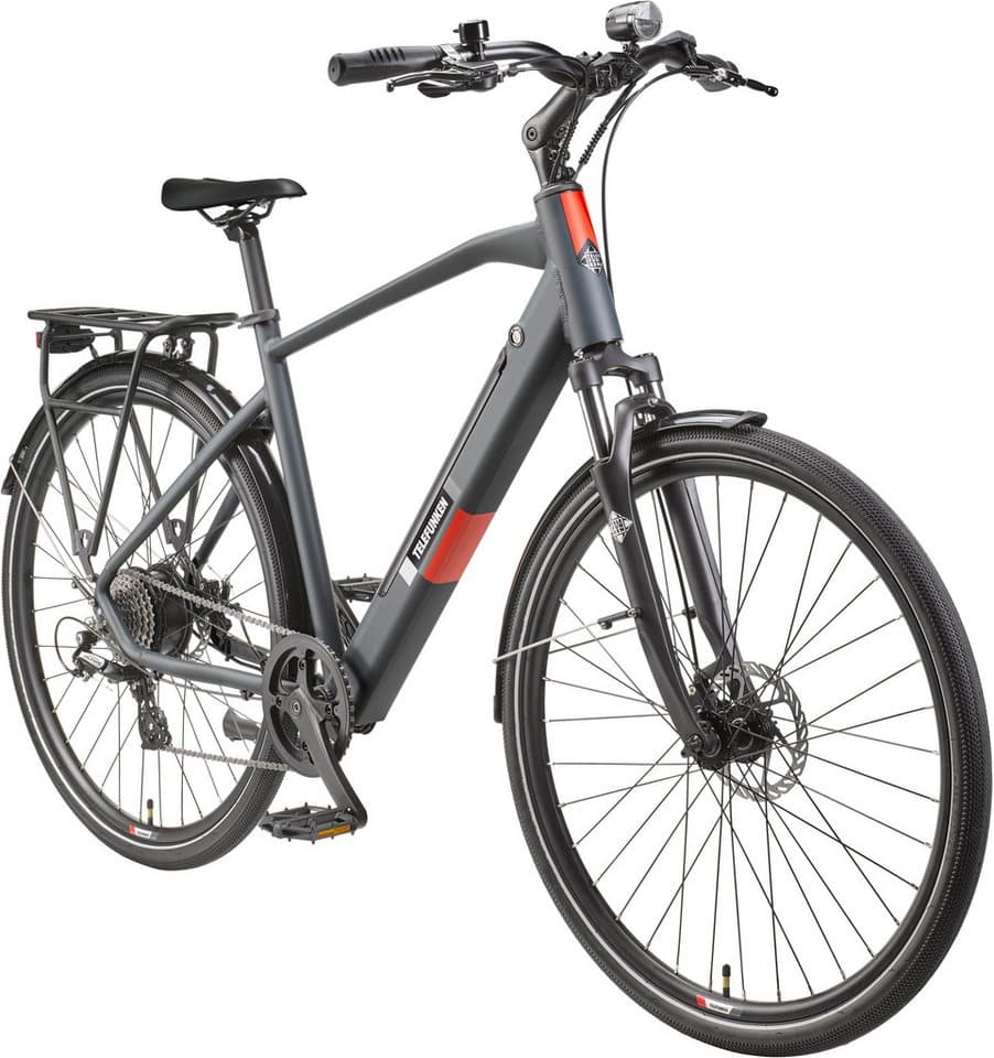 Telefunken E-Bike Trekkingrad E-Trekking Expedition XT490 Herren, 8 Gang Shimano Altus Schaltwerk, Kettenschaltung, Heckmotor, 417,6 Wh, Pedelec, Elektrofahrrad, Herren, innerhalb StVZO, 28 Zoll - Thumbnail 2