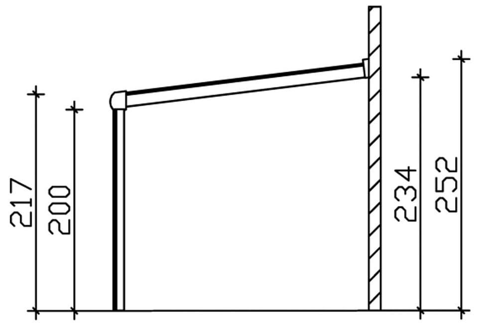Skanholz Terrassendach Genua, BxT: 434x257 cm, Bedachung Doppelstegplatten, 434 cm Breite, verschiedene Tiefe - Thumbnail 11