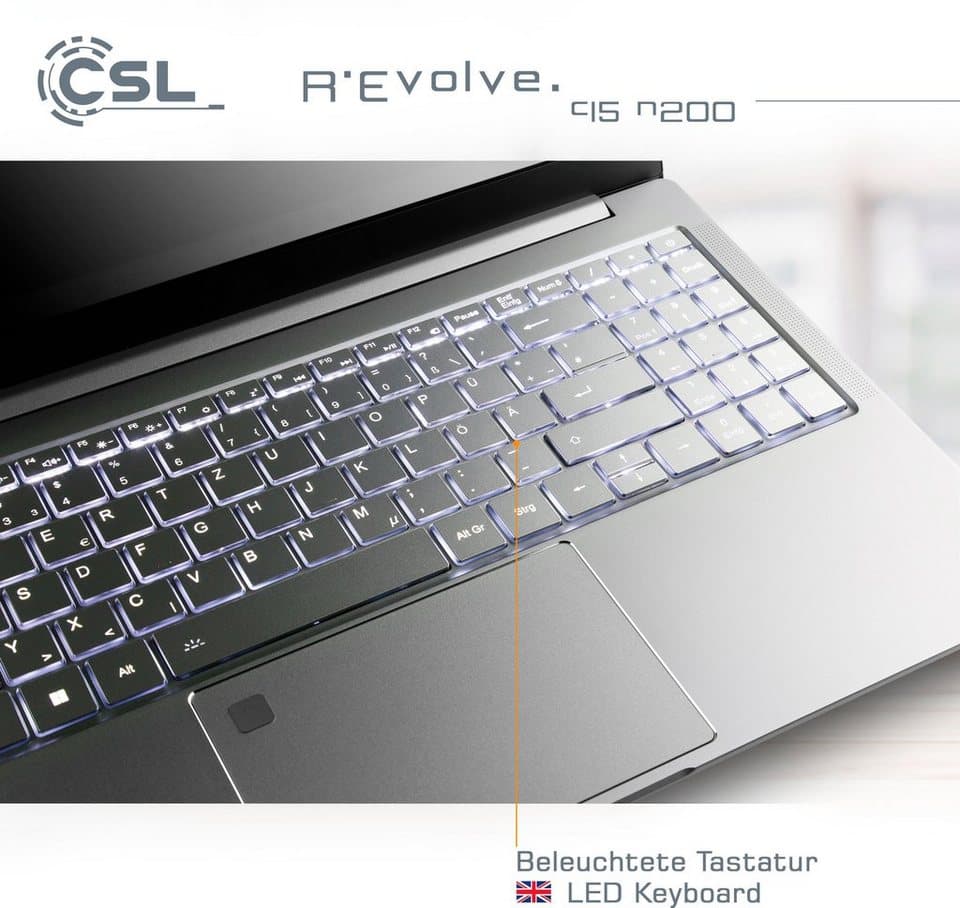 CSL R'Evolve C15 v3 Notebook (39,6 cm/15,6 Zoll, Intel N-Reihe N200, UHD Graphics, 32 GB, 1000 GB SSD) - Thumbnail 7
