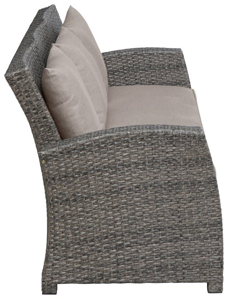 KONIFERA Gartenlounge-Set Siros, (Set, 12-tlg., 1x 3er Sofa, 2x Sessel, 1x Tisch 135x82x65cm, inkl. Auflagen), Polyrattan, Stahl, Tischplatte aus Nonwood, geeignet für 5 Personen - Thumbnail 10