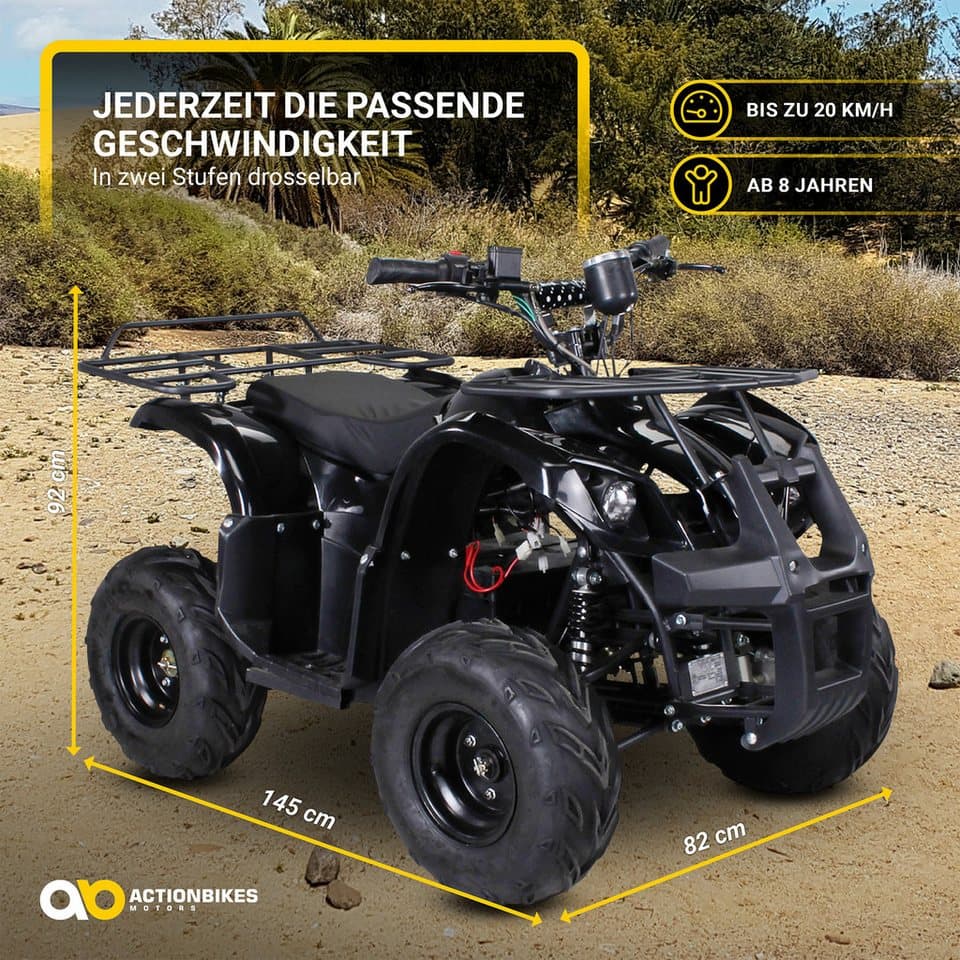 Actionbikes Motors Elektro-Kinderquad Kinder Elektroquad S8 1000 W 48 V, Belastbarkeit 80 kg, (1-tlg), Midi Quad - Safety Touch - Scheibenbremse - bis 20 km/h - Thumbnail 7