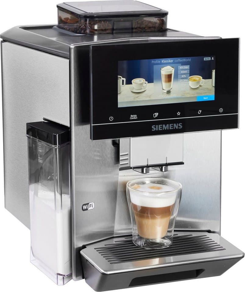 SIEMENS Kaffeevollautomat EQ900 TQ903D43, intuitives 6,8" TFT-Display, Geräuschreduzierung, App-Steuerung, Barista-Modus, AromaSelect, 3 Profile, edelstahl - Thumbnail 7