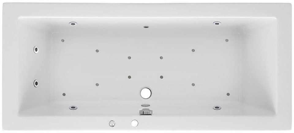 OTTOFOND Whirlpool-Badewanne Cubic, (Komplett-Set, 1-tlg), Typ Premium, chrom - Bild 1