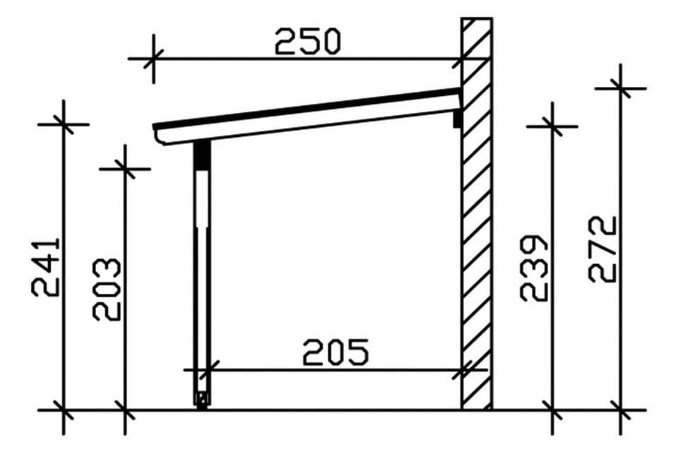 Skanholz Terrassendach Ravenna, BxT: 434x250 cm, Bedachung Doppelstegplatten, 434 cm Breite, verschiedene Tiefen - Thumbnail 10