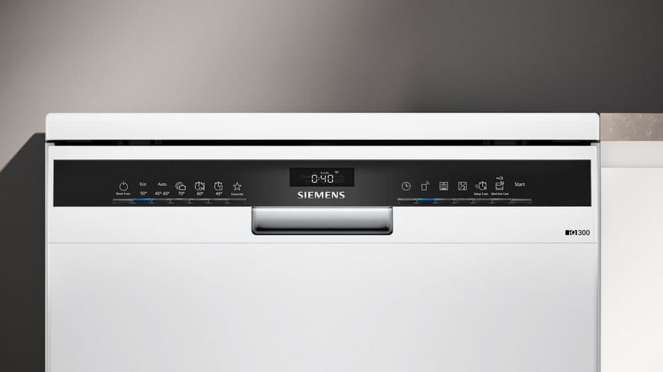 SIEMENS Standgeschirrspüler iQ300 SN23EW28AE, 13 Maßgedecke, Made in Germany, flexible Körbe & Schubladen, Spülturbo varioSpeed - Thumbnail 3