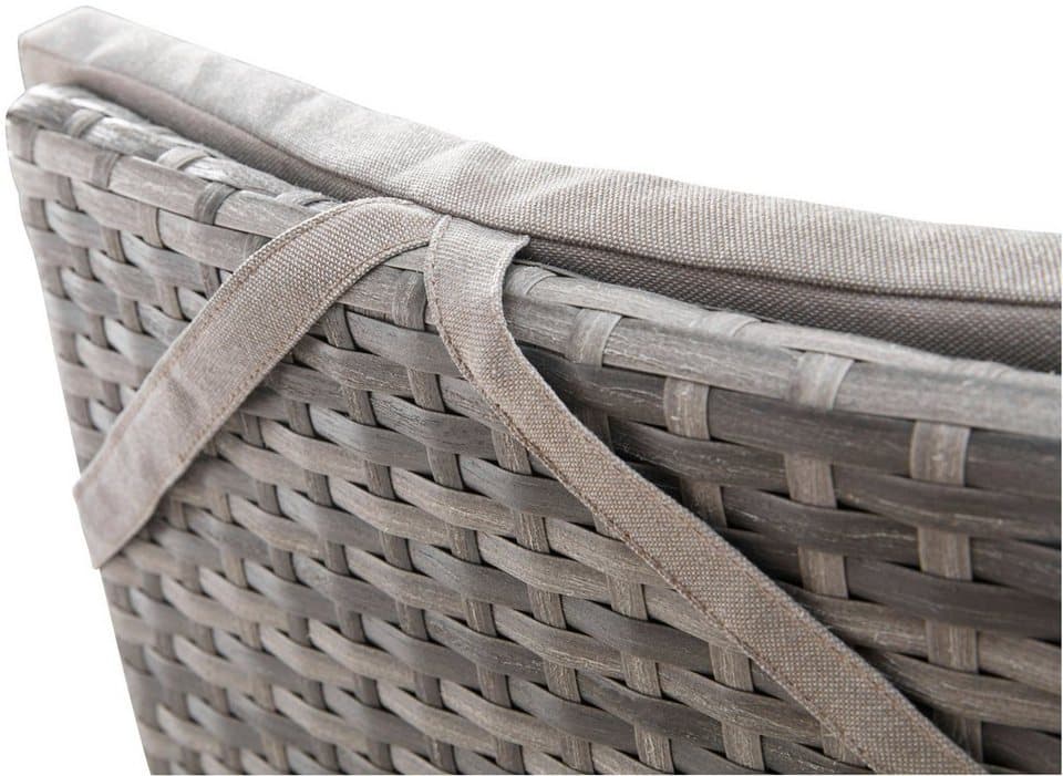 KONIFERA Garten-Essgruppe Parla, (Set, 21-tlg., 6xSessel, 1x AZ-Tisch 150-242,5cm,2x Hocker,inkl. Auflagen, Polyrattan), 2 der 6 Sessel sind verstellbar, Grau, Tischplatte aus Sicherheitsglas - Thumbnail 19