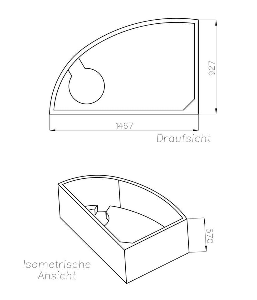 OTTOFOND Badewanne Salinas, (3-tlg), mit Wannenträger und Ablaufgarnitur - Thumbnail 5