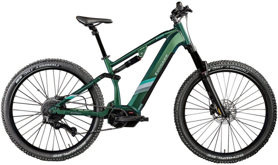 Zündapp E-Bike Mountainbike X1000, 10 Gang Shimano Cues U62020 SGS Schaltwerk, Kettenschaltung, Mittelmotor, 733 Wh, E Bike Mountainbike Fully 29 Zoll 10 Gänge Pedelec Damen Herren 730 Wh - Bild 1