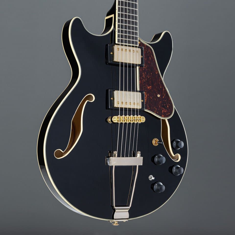 Ibanez Halbakustik-Gitarre, Halb-Akustik Gitarren, Andere Formen, Artcore Expressionist AMH90-BK Black - Halbakustik Gitarre - Thumbnail 5