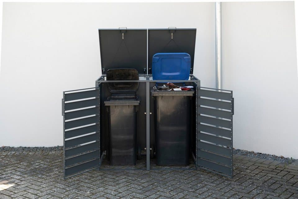 WESTMANN Mülltonnenbox Kubus, Platz für 2x240 L Mülltonnen - Thumbnail 5