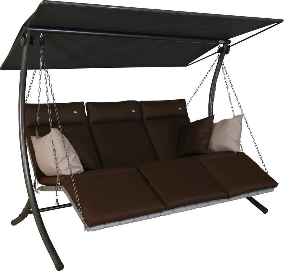 Angerer Freizeitmöbel Hollywoodschaukel Luxus Smart coffee, 3-Sitzer, Bettfunktion, BxTxH: 210x145x160 cm - Thumbnail 2