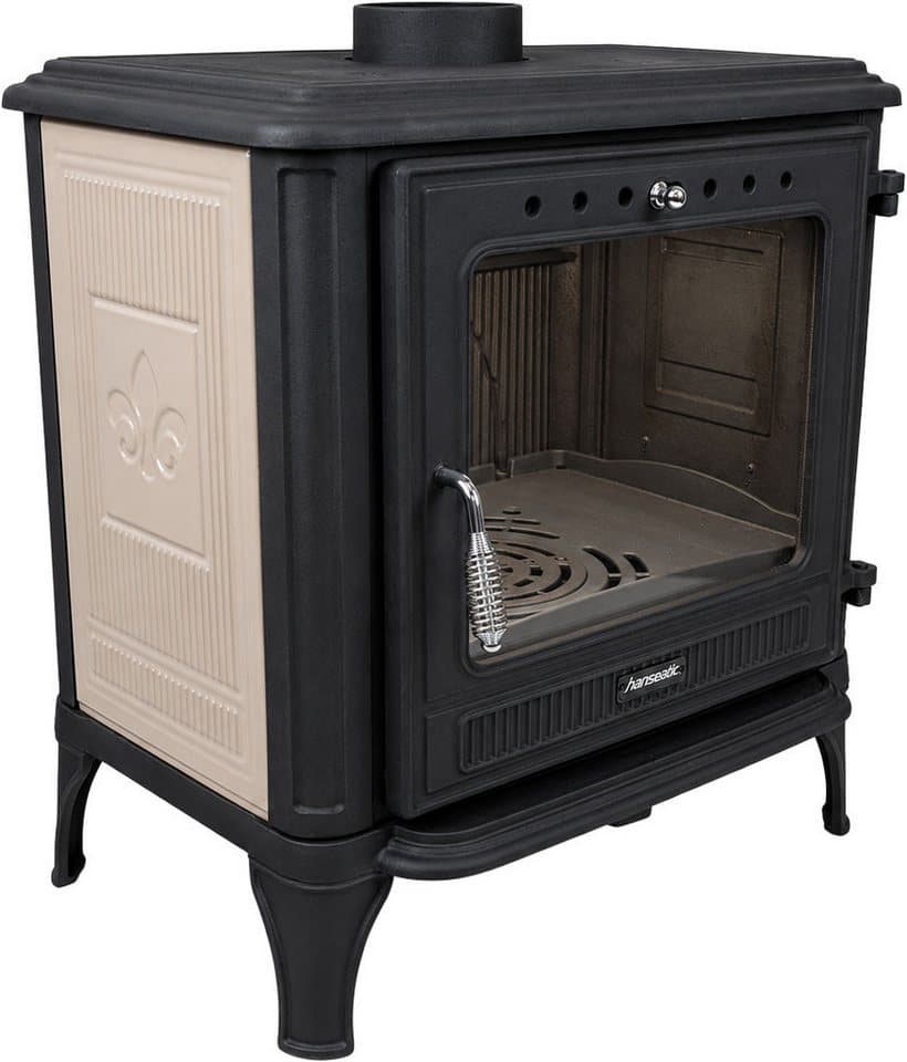Hanseatic Kaminofen Castor XXL Beige, 10,6 kW, Zeitbrand, Großer Feuerraum - Thumbnail 11