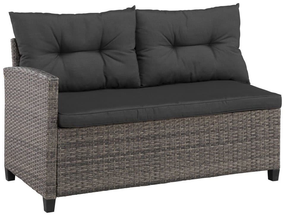 KONIFERA Gartenlounge-Set Keros Premium, (Set, 20-tlg., 2x 2er Sofa, 1x Ecke, 1x Sessel, 2x Hocker, 1x Tisch 145x75x67,5cm), Ecklounge, Polyrattan, Stahl, geeignet für 8 Personen, inkl. Auflagen - Thumbnail 5