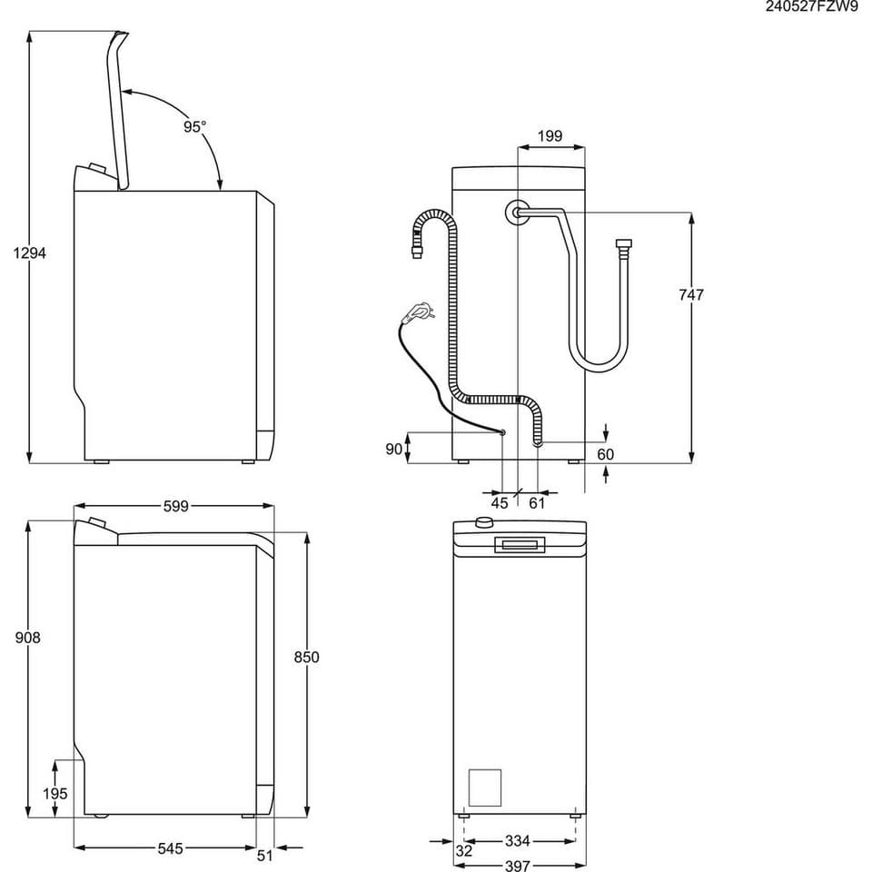 AEG Waschmaschine Toplader 8000 PowerCare® LTR8S80370, 7 kg, MattSchwarz‑Toplader mit PowerClean: gründliche Fleckenlösung bei 30°C - Thumbnail 14