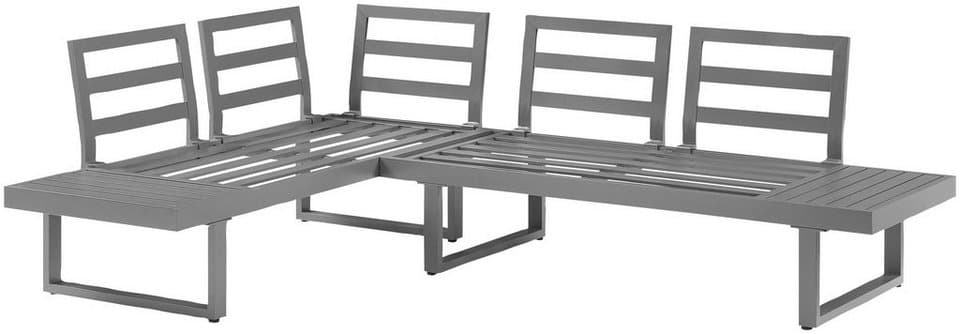 KONIFERA Gartenlounge-Set Hamburg, (Set, 14-tlg., Tisch:100x60x60/40cm,abnehmbare Rückenlehnen,individuell aufstellbar), höhenverstellbarer Tisch, inkl. Schutzhülle, Aluminiumgestell - Thumbnail 6