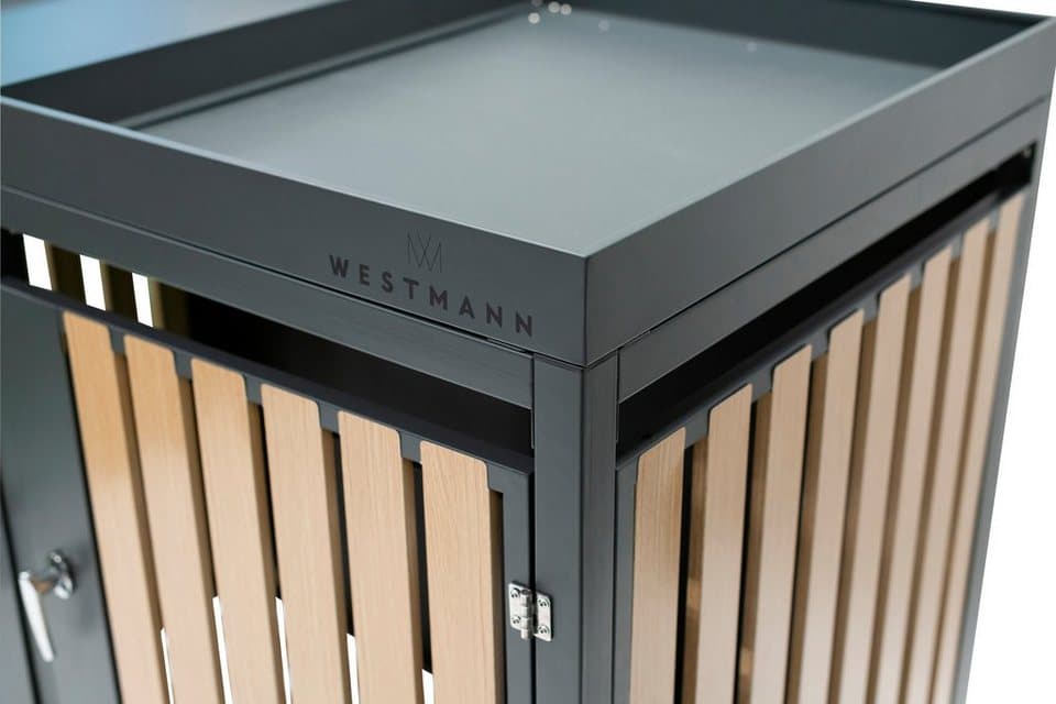 WESTMANN Mülltonnenbox WMHHWTC-62, für 2x240 l, BxTxH: 134x84x125 cm - Thumbnail 9