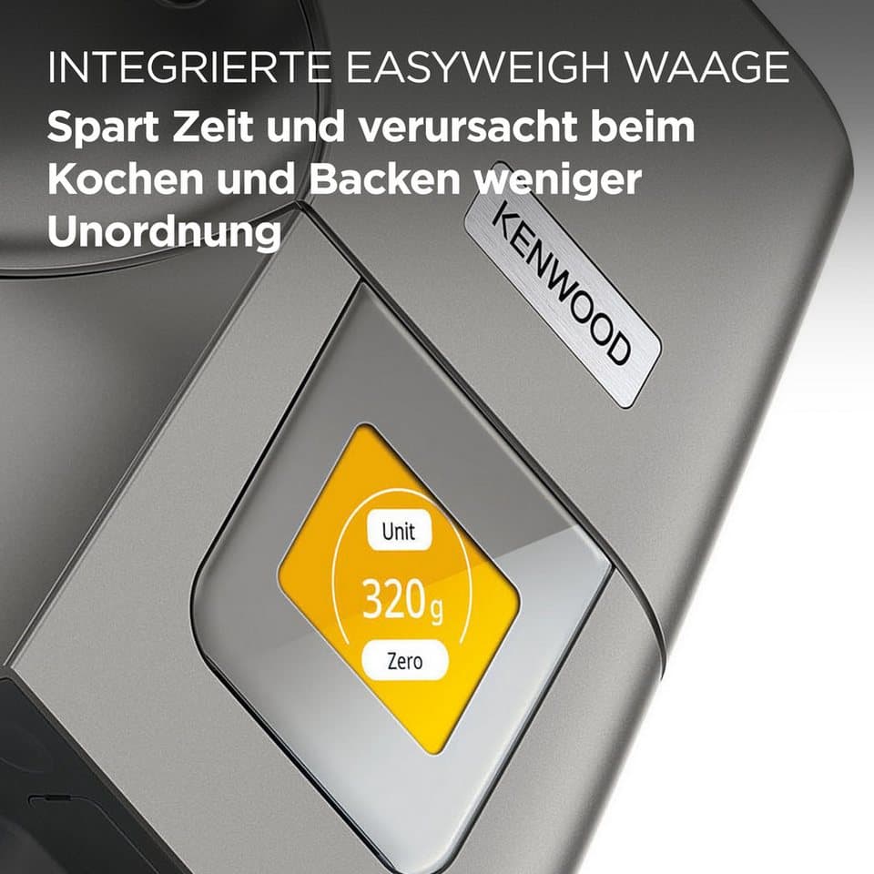 KENWOOD Küchenmaschine Titanium Chef Patissier XL KWL90.594SI, 1400 W, 7 l Schüssel, Wärmefunktion, zusätzliche 5 l Schüssel, inkl. umfangreiches Zubehör - Thumbnail 3