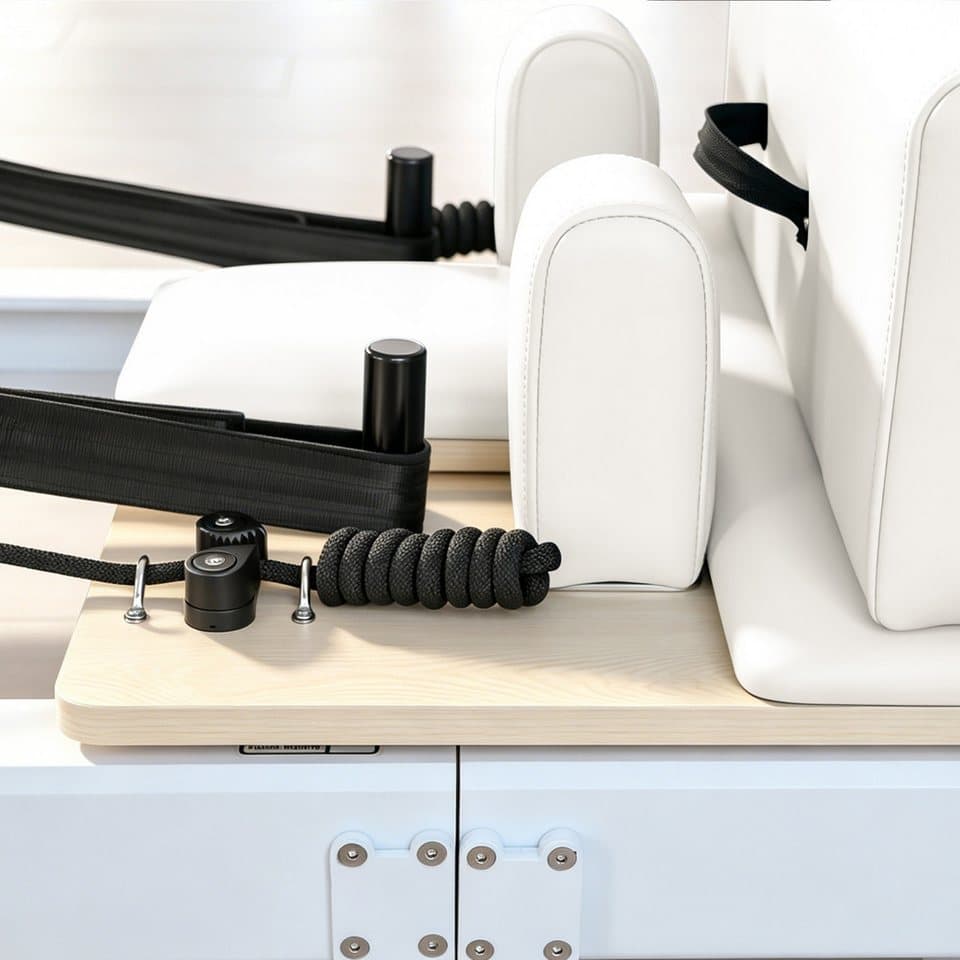 JASPORT Pilates-Reformer P78 aus Aluminiumlegierung, (Pilates Reformer, Sitzpolster, 6 Federn), Klappbares Design mit hochfester Aluminiumkonstruktion - Thumbnail 11