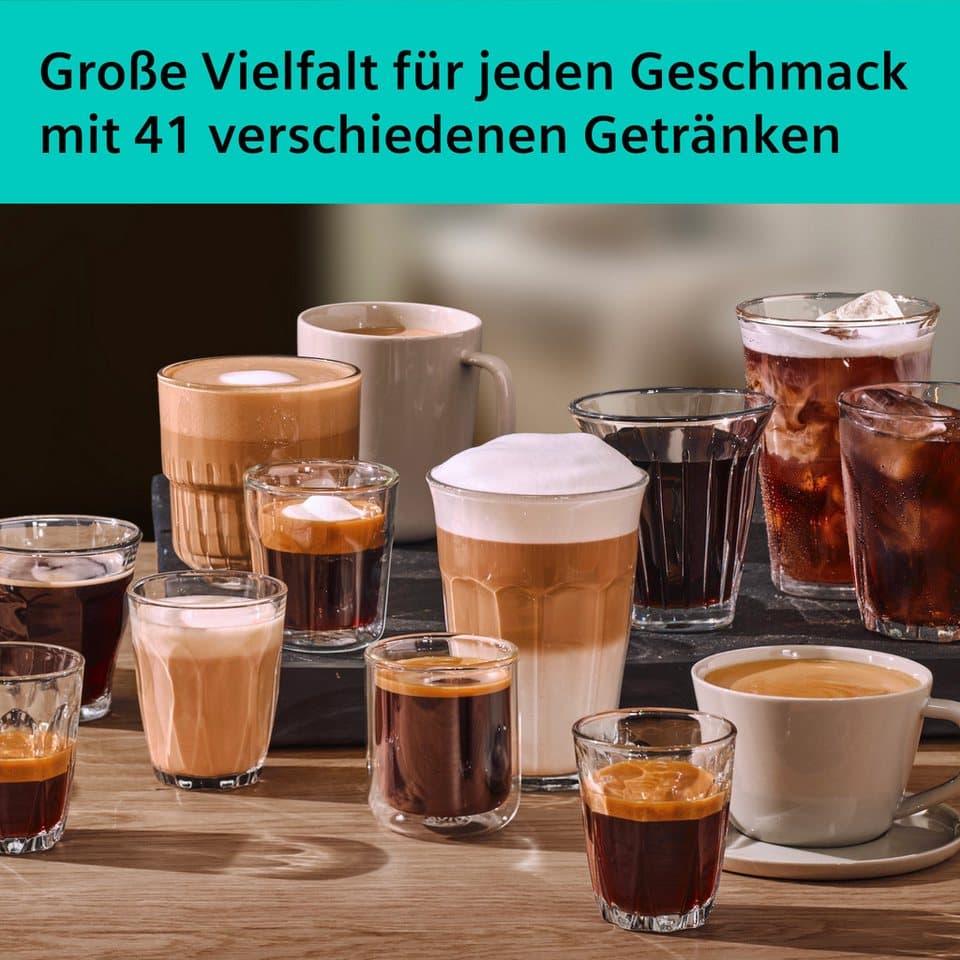 SIEMENS Kaffeevollautomat EQ700 TP725ET7, inkl. Thermo-Kaffeebecher, XL-Getränke, 20 Favoriten, farbiges Full-Touch-Display, Doppeltassenfunktion, sehr leise, silber - Thumbnail 4
