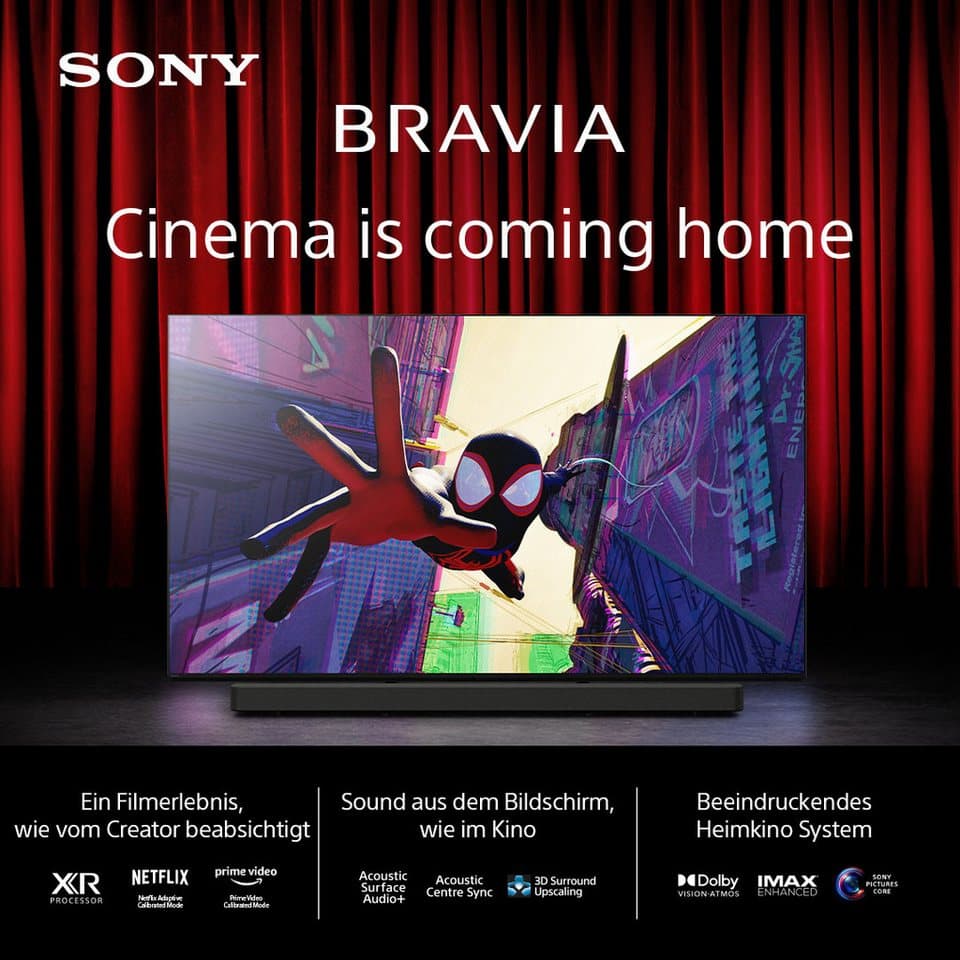Sony K-65XR80 OLED-Fernseher (164 cm/65 Zoll, 4K Ultra HD, Smart-TV, Google TV, BRAVIA 8, 4K HDR, Dolby Vision & Atmos + Bar 8) - Thumbnail 8