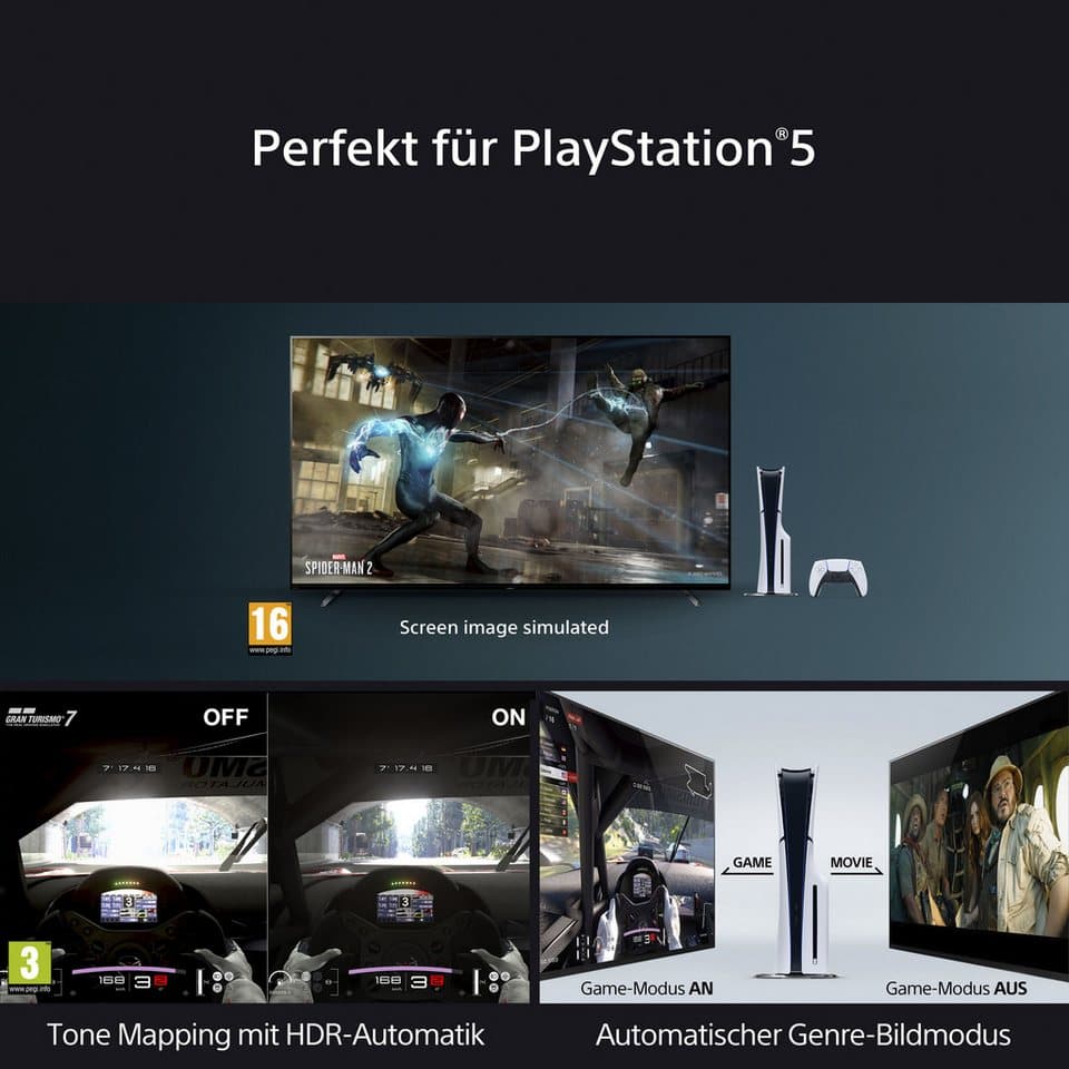 Sony K-65XR80 OLED-Fernseher (164 cm/65 Zoll, 4K Ultra HD, Smart-TV, Google TV, BRAVIA 8, 4K HDR, Dolby Vision, Gaming Funktionen für PlayStation 5) - Thumbnail 10