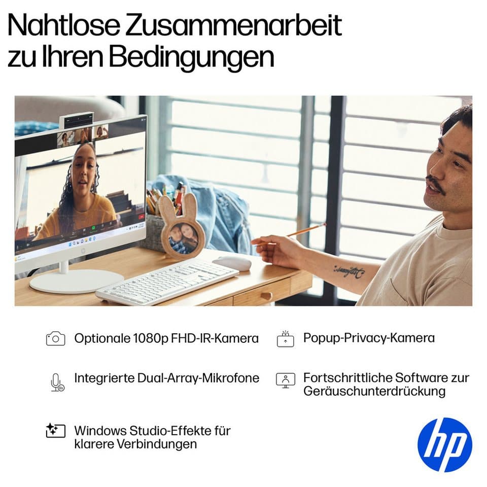 HP 27-cr0009ng All-in-One PC (27 Zoll, Intel Core i5 1335U, Iris® Xe, 16 GB RAM, 512 GB SSD) - Thumbnail 8