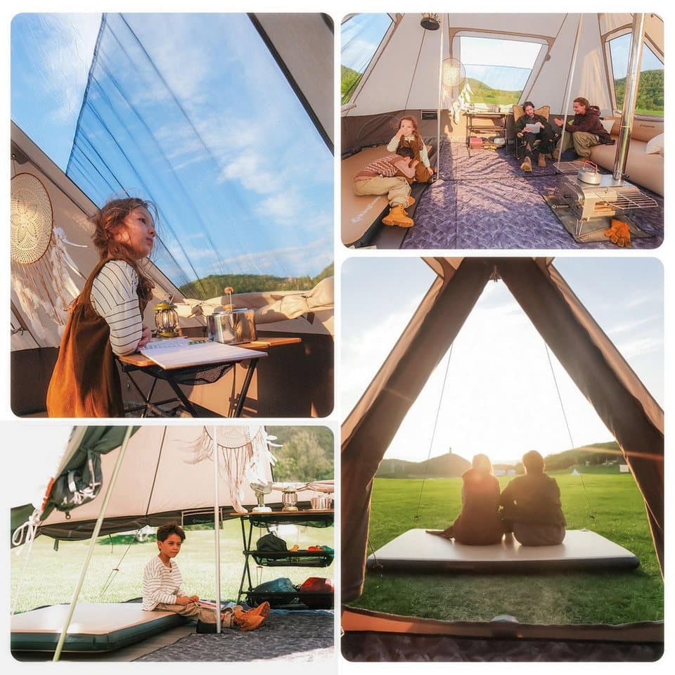KingCamp Hauszelt Baumwollzelt Campingzelt Khan Villa Pavillon Famil - Thumbnail 4