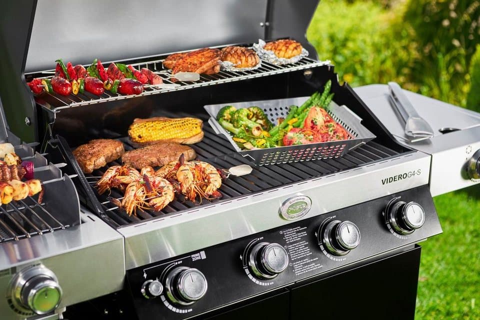 RÖSLE Gasgrill BBQ-Station VIDERO, 25524, G4-S Schwarz, 4 Brenner, extra Primezone und Seitenbrenner, VARIO+ - Thumbnail 8