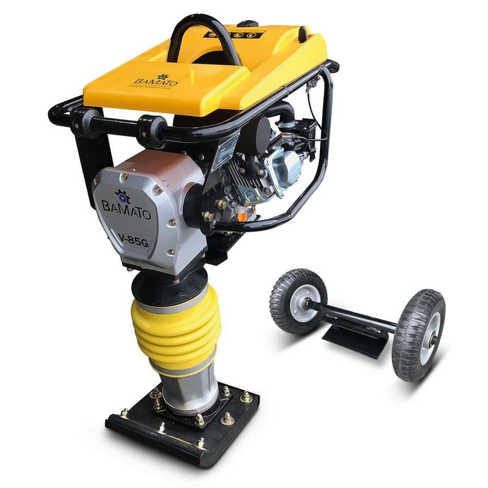 BAMATO Vibrationsstampfer V-85G, 2-tlg., inklusive Fahrwerk