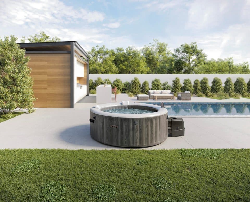 Intex Whirlpool Greywood Deluxe, aufblasbares Aufstellbecken, (Set, 10-tlg), 145 cm Durchmesser - Bild 1