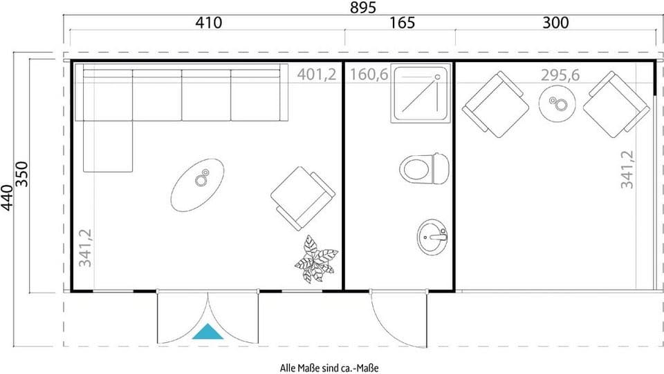 LASITA MAJA Gartenhaus-Anbaudach für Gartenhaus Sicily 1 und 2, BxT: 310x440 cm, für Gartenhaus Sicily 1, Gartenhaus Sicily 2, BxT 300x350 cm - Thumbnail 7